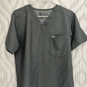 Mens Figs Scrub Top & Bottom Set - X-Small in Graphite